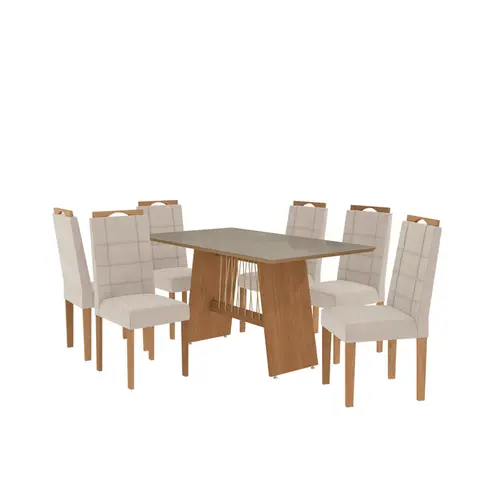 Conjunto de Mesa Kappesberg Damiana 6 Cadeiras