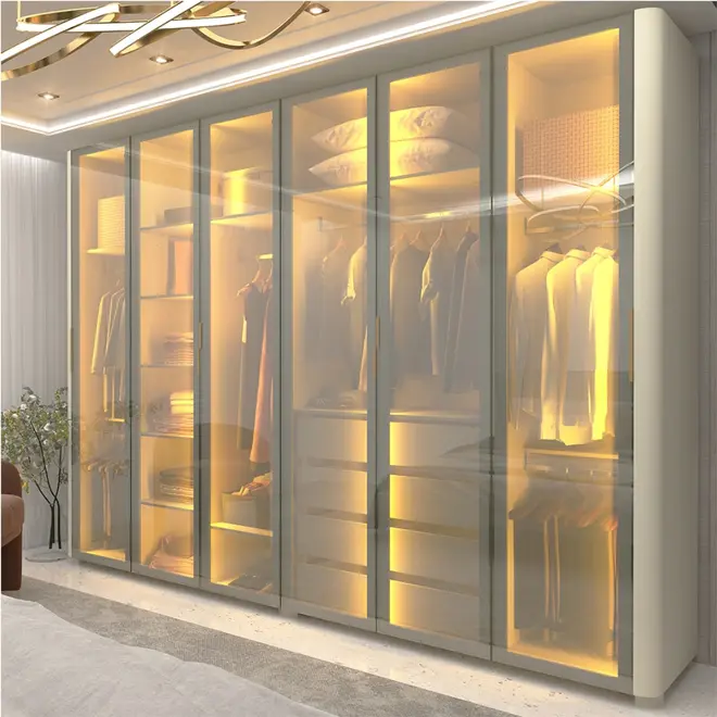 Guarda Roupa Innova Refle com Led 6 Portas
