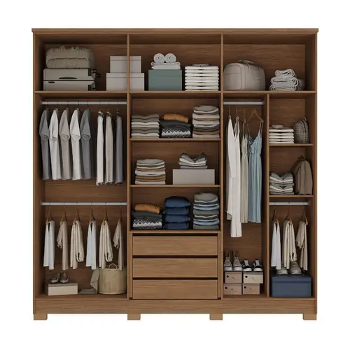 Guarda Roupa Atualle Balsas 6 Portas 3 Gavetas com Pés + Espelho