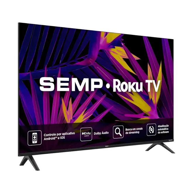 Smart TV Semp 32 Polegadas HD Roku TV Wi-Fi 32R6610 Dolby Audio