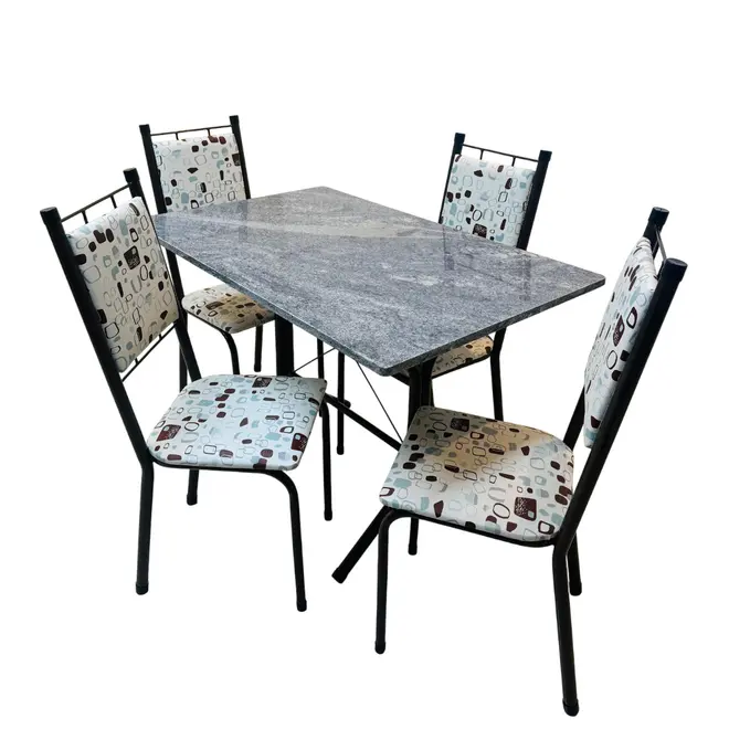 Conjunto de Mesa Thais Móveis Veneza 4 Cadeiras 1040 110X70