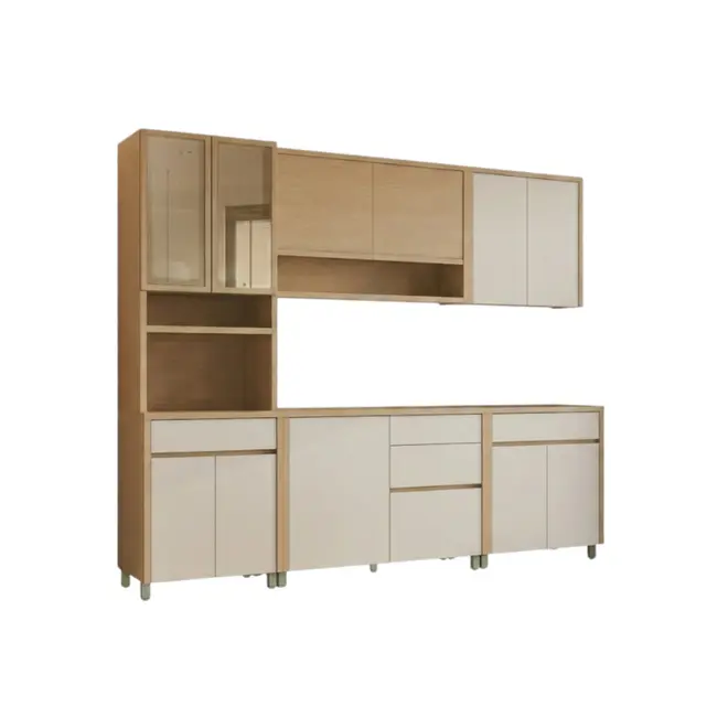 Cozinha Nesher Condessa 8 Portas 1 Gaveta Mdf sem Balcão