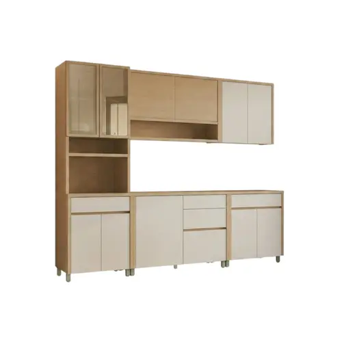 Cozinha Nesher Condessa 8 Portas 1 Gaveta Mdf sem Balcão