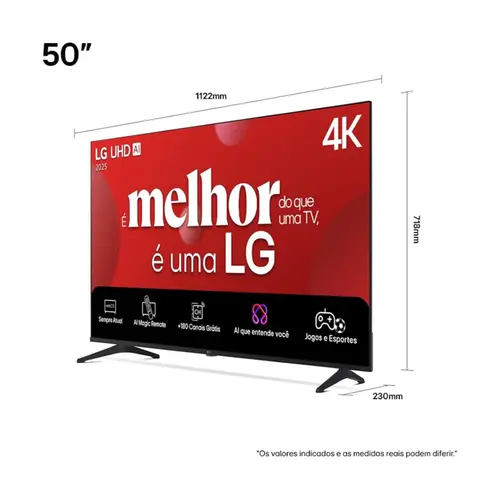 Smart TV Led LG 4K 50" LG UHD 50UA85 Processador a7