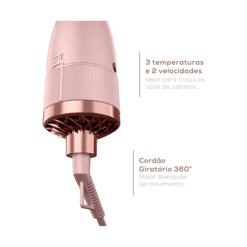 Escova Secadora Britânia Linha Viih Tube BES36 Rose Bivolt