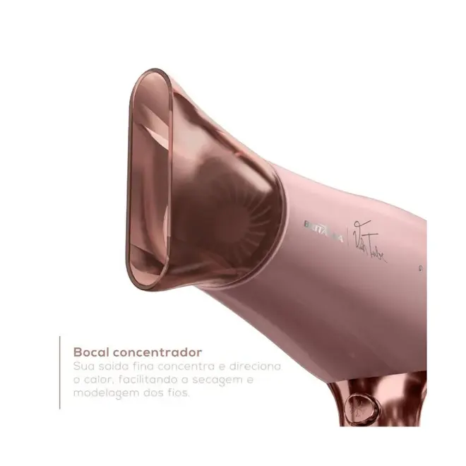 Secador De Cabelo Britânia Viih Tube BSC21A Rose Bivolt
