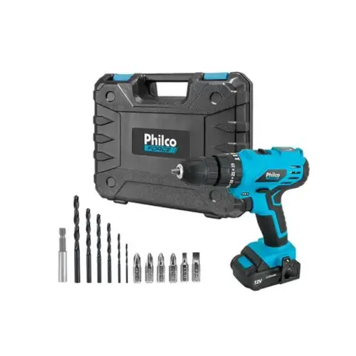 Kit Parafusadeira Philco PPF120M Bivolt Preto/Azul
