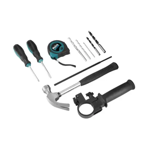Kit Furadeira Philco 220V PFU01MF Preto/Azul 220V