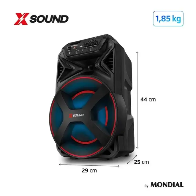 Caixa Amplificada Mondial CM-300-N Xsound 300W RMS