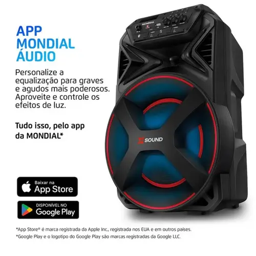 Caixa Amplificada Mondial CM-300-N Xsound 300W RMS