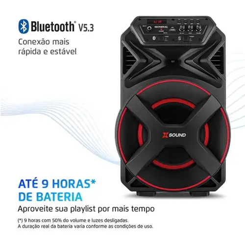 Caixa Amplificada Mondial CM-300-N Xsound 300W RMS