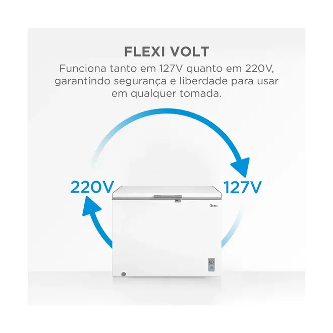 Freezer Horizontal Midea 293L Inverter Bivolt MDRC411FZD