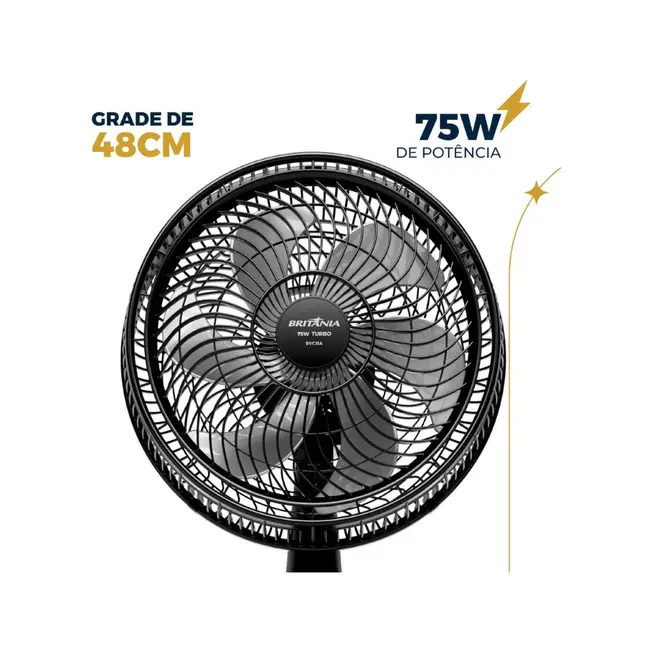 Ventilador de Coluna Britânia Maxx Force BVC31A Preto
