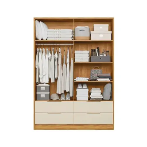 Guarda-roupa Casal Demobile Domo4 Portas 4 Gavetas com Espelho