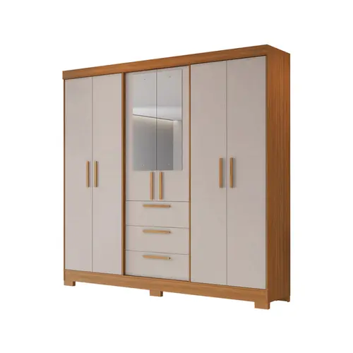 Guarda Roupa Casal 6 Portas Com Espelho Notavel 100% MDF NT6030