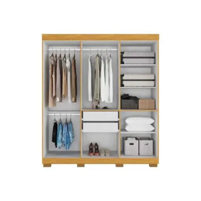 Guarda Roupa Casal 6 portas com Gavetas ACP Paola MDF