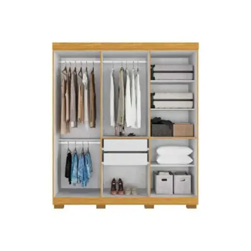 Guarda Roupa Casal 6 portas com Gavetas ACP Paola MDF