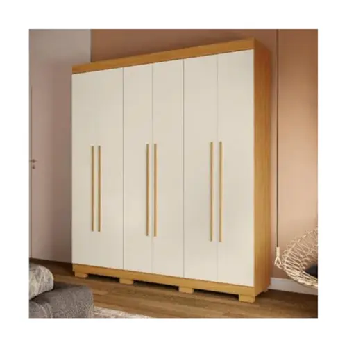 Guarda Roupa Casal 6 portas com Gavetas ACP Paola MDF