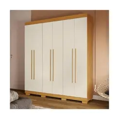 Guarda Roupa Casal 6 portas com Gavetas ACP Paola MDF