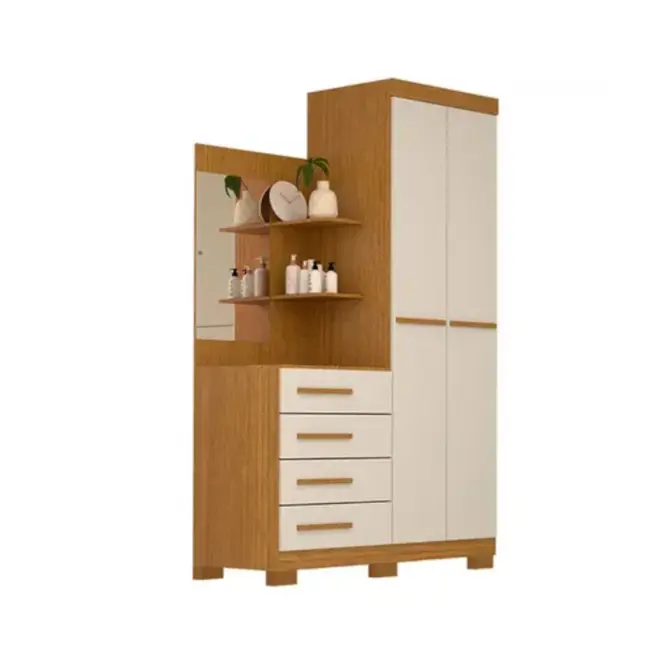 Guarda-Roupa + Comoda ACP Melissa 2 Portas 4 Gavetas 100% Mdf