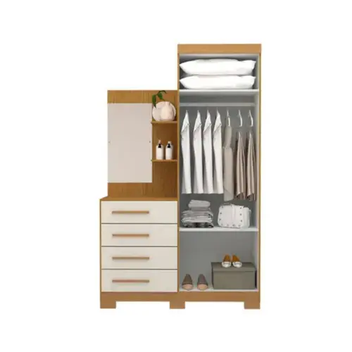 Guarda-Roupa + Comoda ACP Melissa 2 Portas 4 Gavetas 100% Mdf
