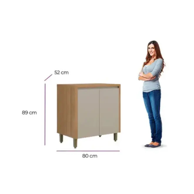 Balcão Com Tampo Allure Linea Brasil 100% MDF