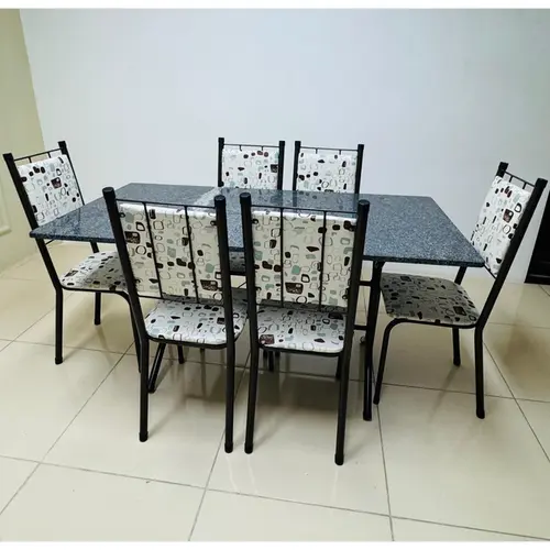 Conjunto de Mesa Thais Móveis Veneza 6 Cadeiras