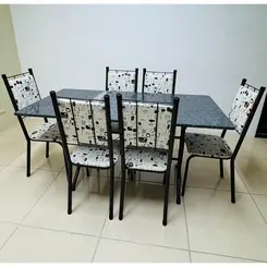 Conjunto de Mesa Thais Móveis Veneza 6 Cadeiras