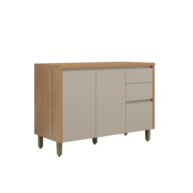 Balcão Linea Allure Brasil  2 Portas/3 Gavetas 100%MDF 1.2M