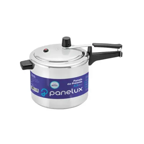Panela de Pressão Panelux Classic Polida Prata 4,5L
