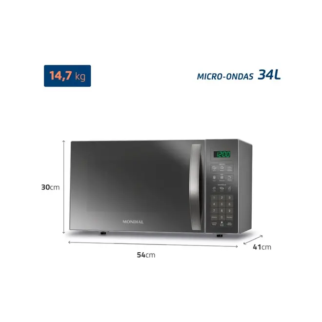 Micro-ondas Mondial 34L MO-02-34-E