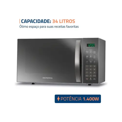 Micro-ondas Mondial 34L MO-02-34-E