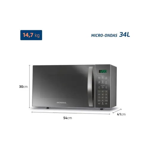 Micro-ondas Mondial 34L MO-02-34-E