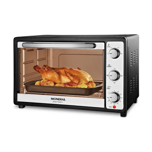 Forno Elétrico Mondial 52L Family Preto/Inox,1800W