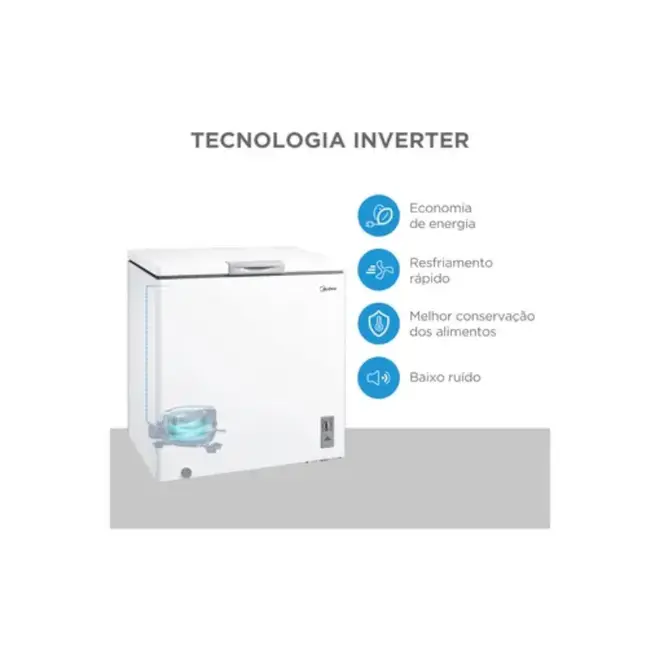 Freezer Horizontal Midea 1 Porta 198L MDRC280SFZ