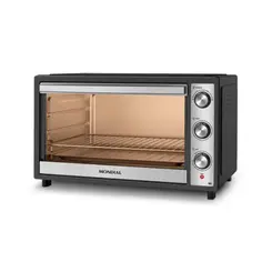 Forno Elétrico Mondial 60L Family Grill Inox Preto/Inox