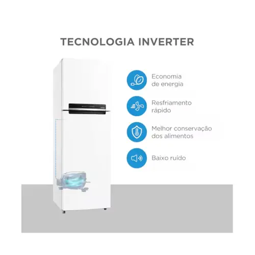 Geladeira/Refrigerador Midea Frost Free 2 Portas Branca 425L MD572EVD013