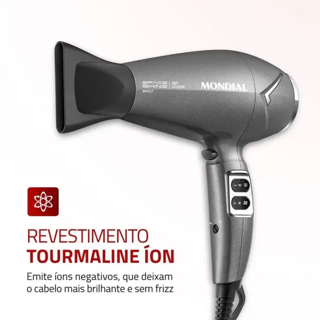 Secador de Cabelos Space Shine Mondial - BIVOLT - SC-20-BI