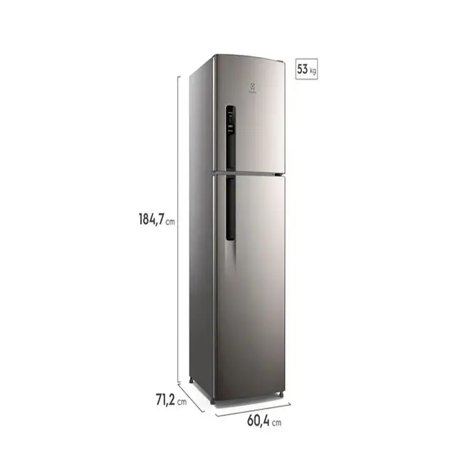 Geladeira Electrolux Frost Free 400L Inverter Duplex Inox Look (IF44S)