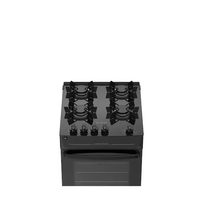 Fogão Atlas 4 Bocas Preto com Mesa de Vidro Mônaco Top Glass Bivolt