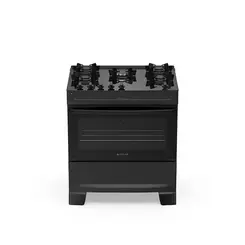 Fogão 5 Bocas Preto com Mesa de Vidro Atlas Mônaco Top Glass Bivolt