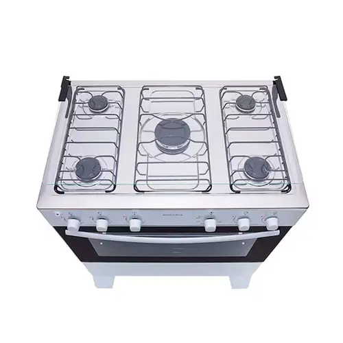 Fogão Atlas 5 Bocas Branco com Mesa Inox Mônaco Plus Bivolt