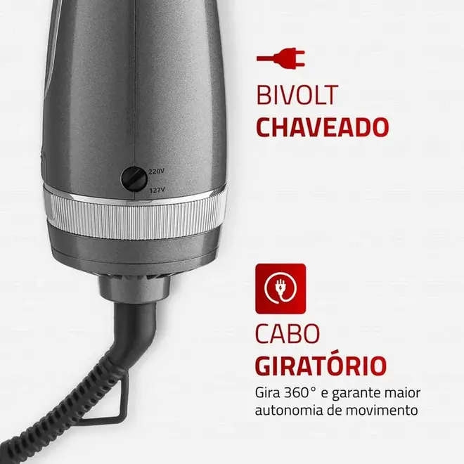 Escova Secadora Mondial Slim Grafite ES-20