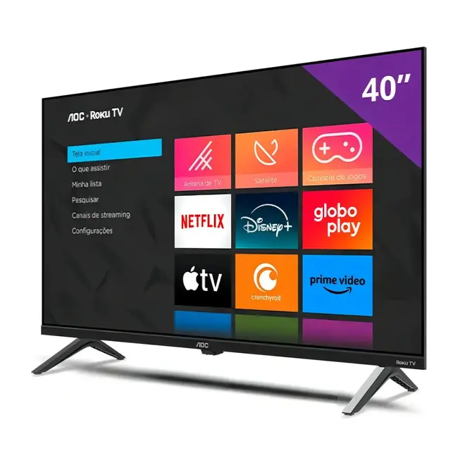 Smart TV AOC 40 Polegadas Full HD Roku TV 40S5045 Wi-Fi