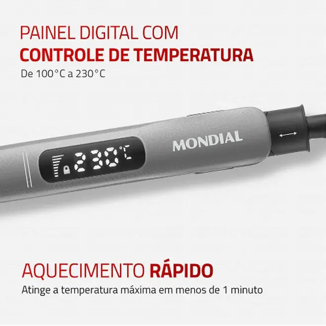 Prancha Mondial Ceramic P-25 230ºC