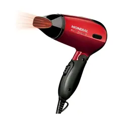 Secador Mondial Mini Maxis Travel Vermelho e Preto SC-10