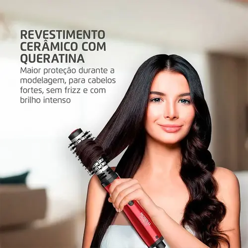 Escova Rotativa Mondial ERB-11-KR Vermelho Bivolt