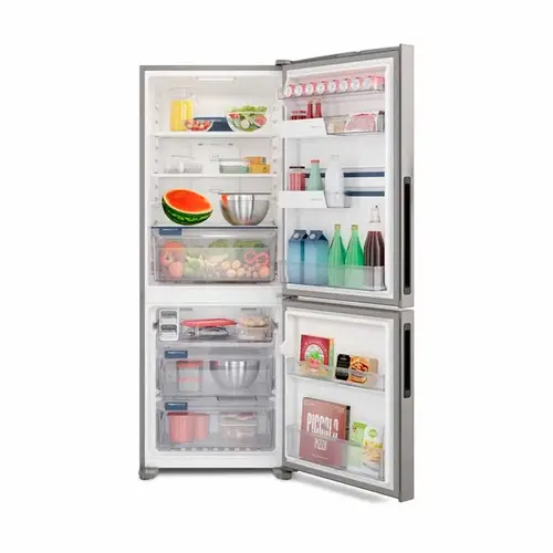 Geladeira Electrolux Frost Free Inverse 490L Inverter AutoSense Inox Look IB7S