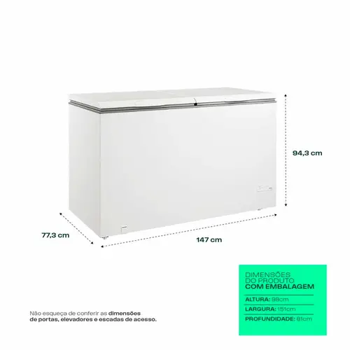 Freezer Horizontal 528 Litros Consul Branco - CHB53MB