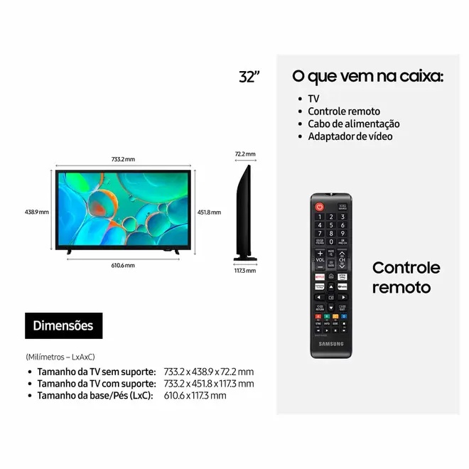 Smart TV Led Samsung HD 32" H5000F